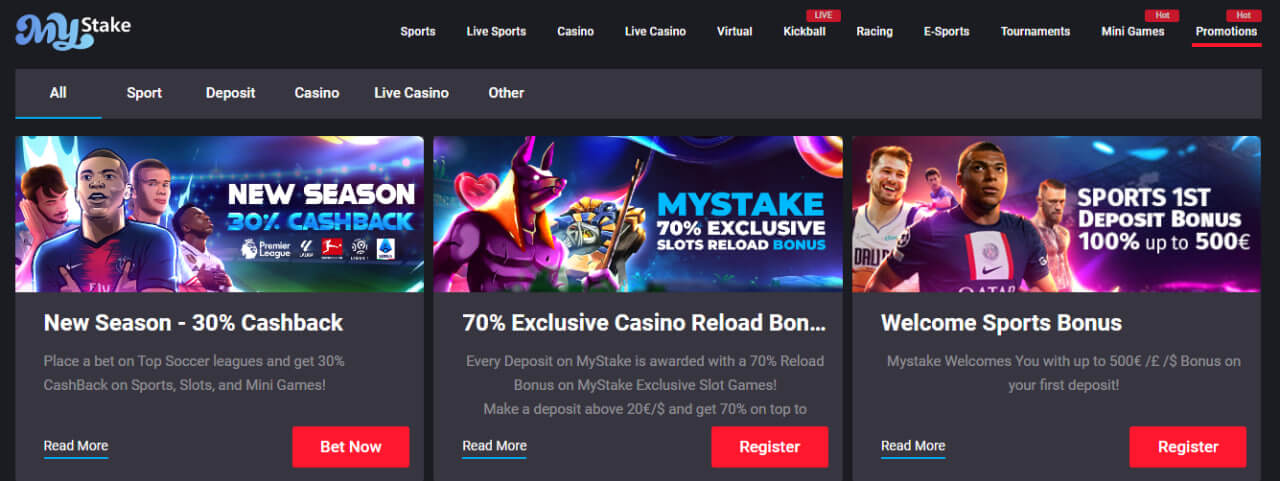 MyStake Casino bonus