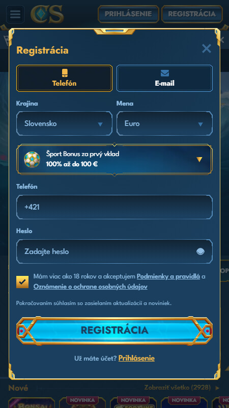 Bonus a kontakt