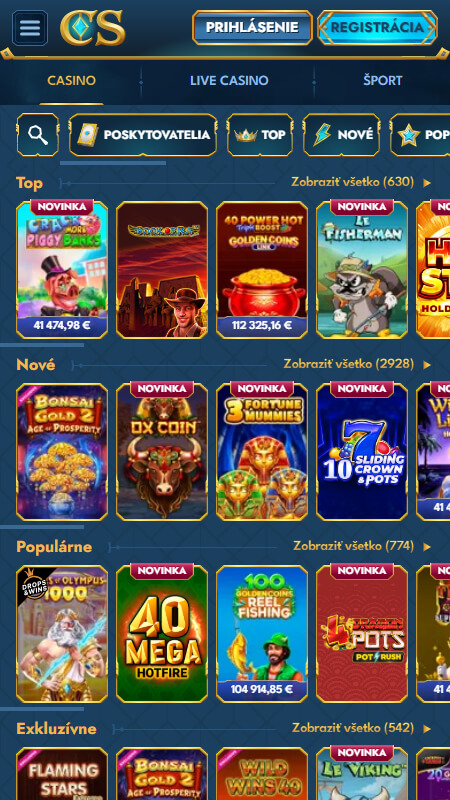 Casea Casino slots SK