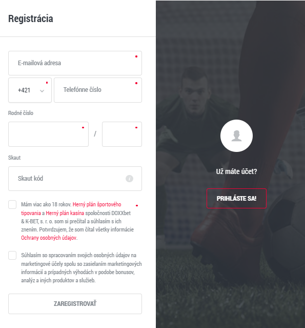 doxxbet registracia
