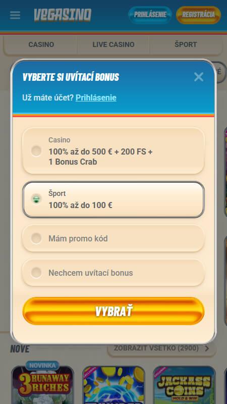 Bonus na štart