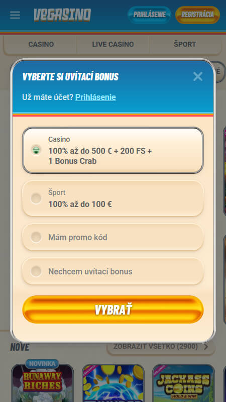 Vyberte si bonus