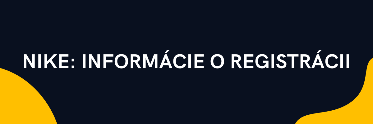 Nike: informácie o registrácii