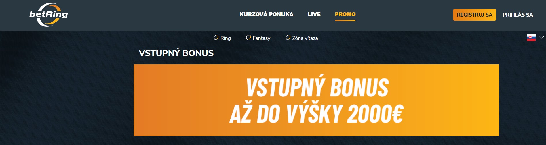 betring registracia bonus