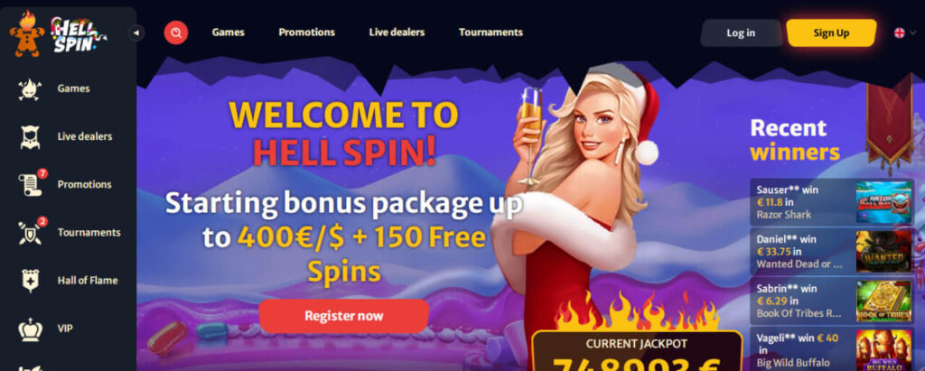 Hellspin Slovensko Uvítací bonus