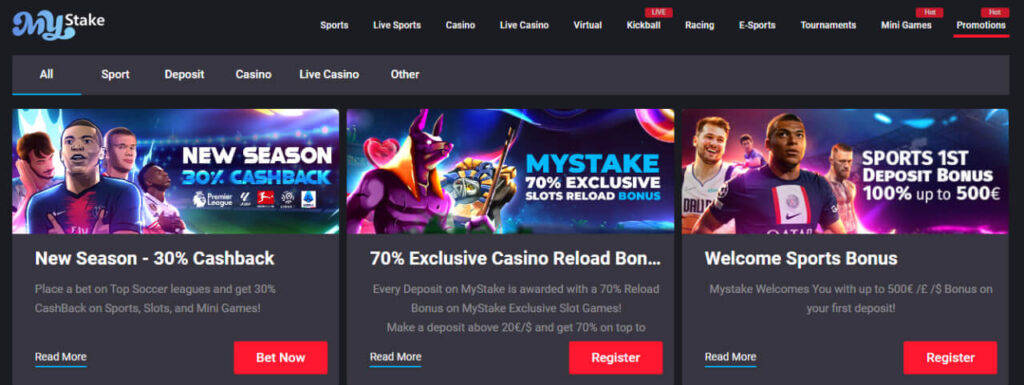MyStake Casino bonus