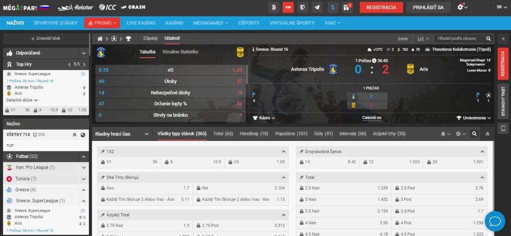 Megapari Sport Betting SK