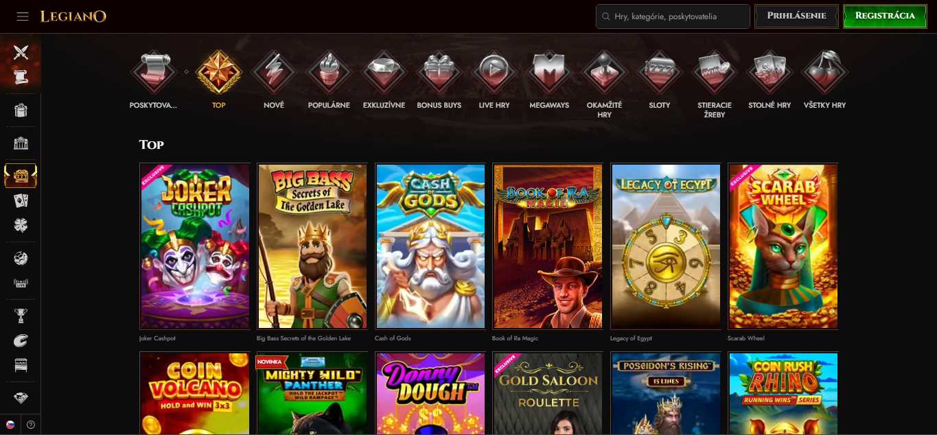 Legiano Casino Games Slovakia, stavkovecentrum.com