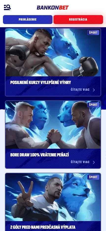 Bankonbet Betting Bonuses Slovakia (mobile screen), stavkovecentrum.com