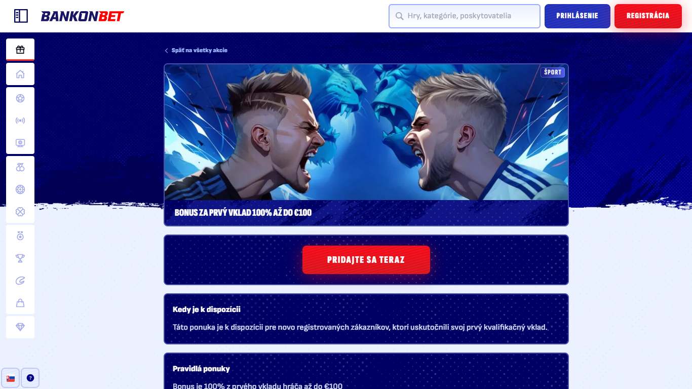 Bankonbet Betting Welcome Bonus Slovakia, stavkovecentrum.com