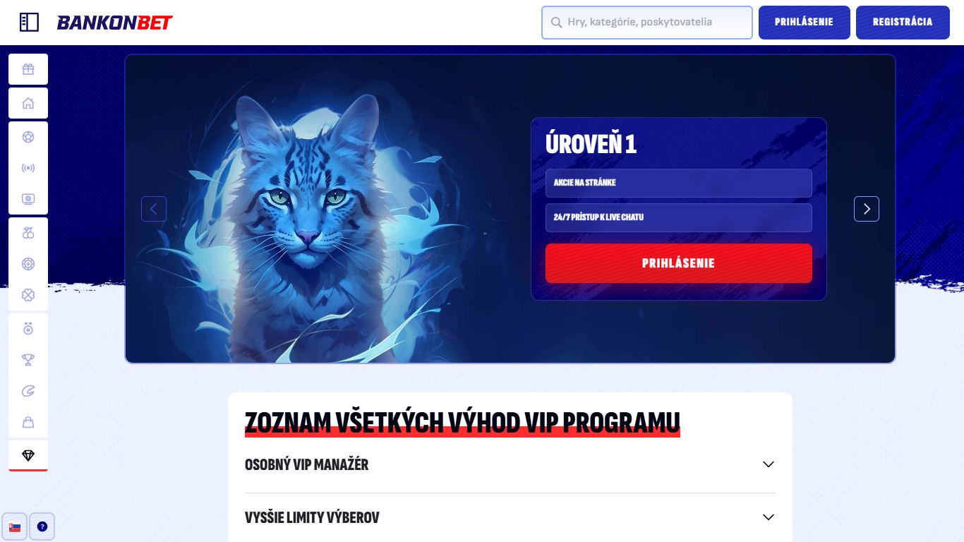 Bankonbet VIP program Slovakia, stavkovecentrum.com