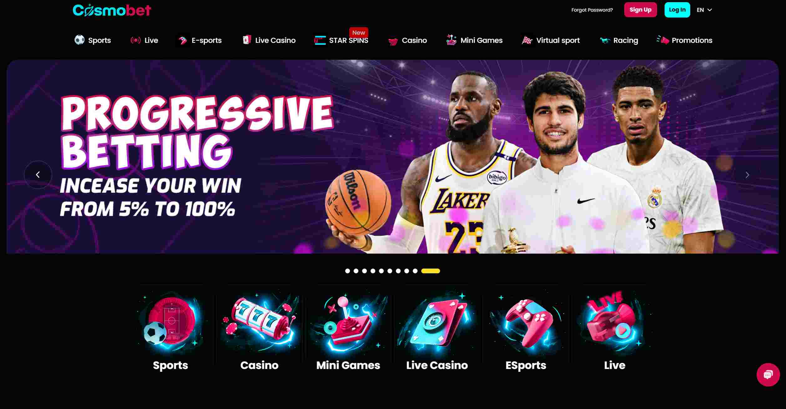 main cosmobet stavkove