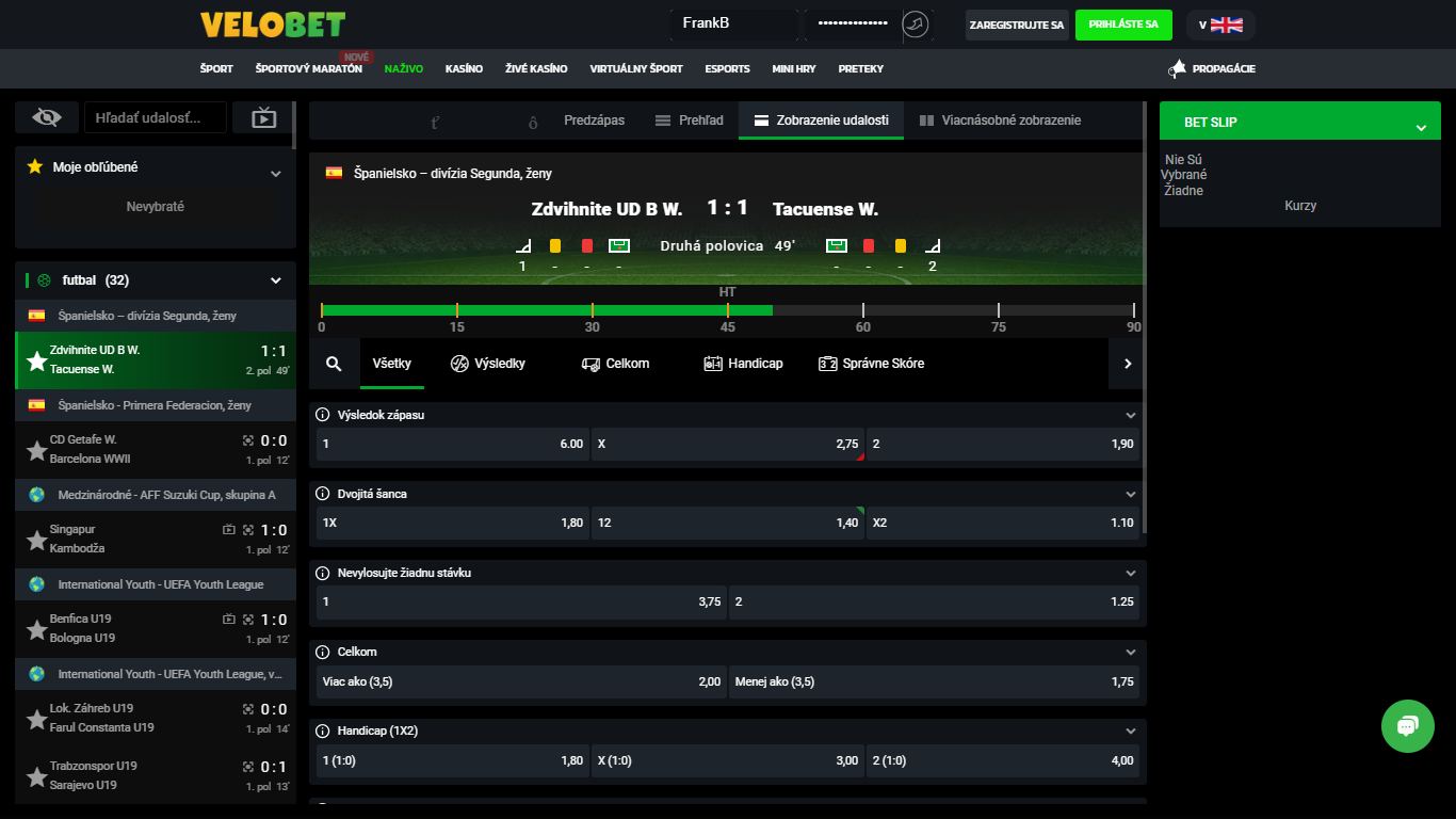 Velobet Bookie Live Sport Betting Czech, stavkovecentrum.com