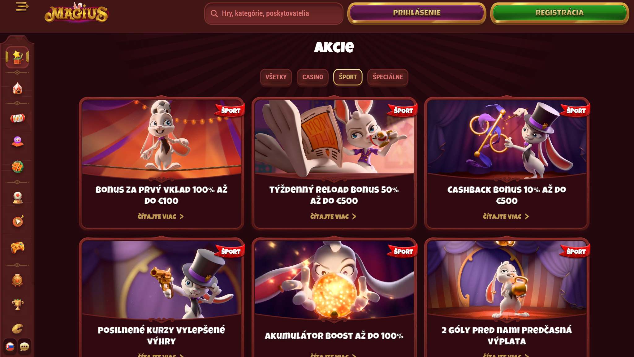 Magius Bookmaker Sport Bonuses Slovakia, stavkovecentrum.com