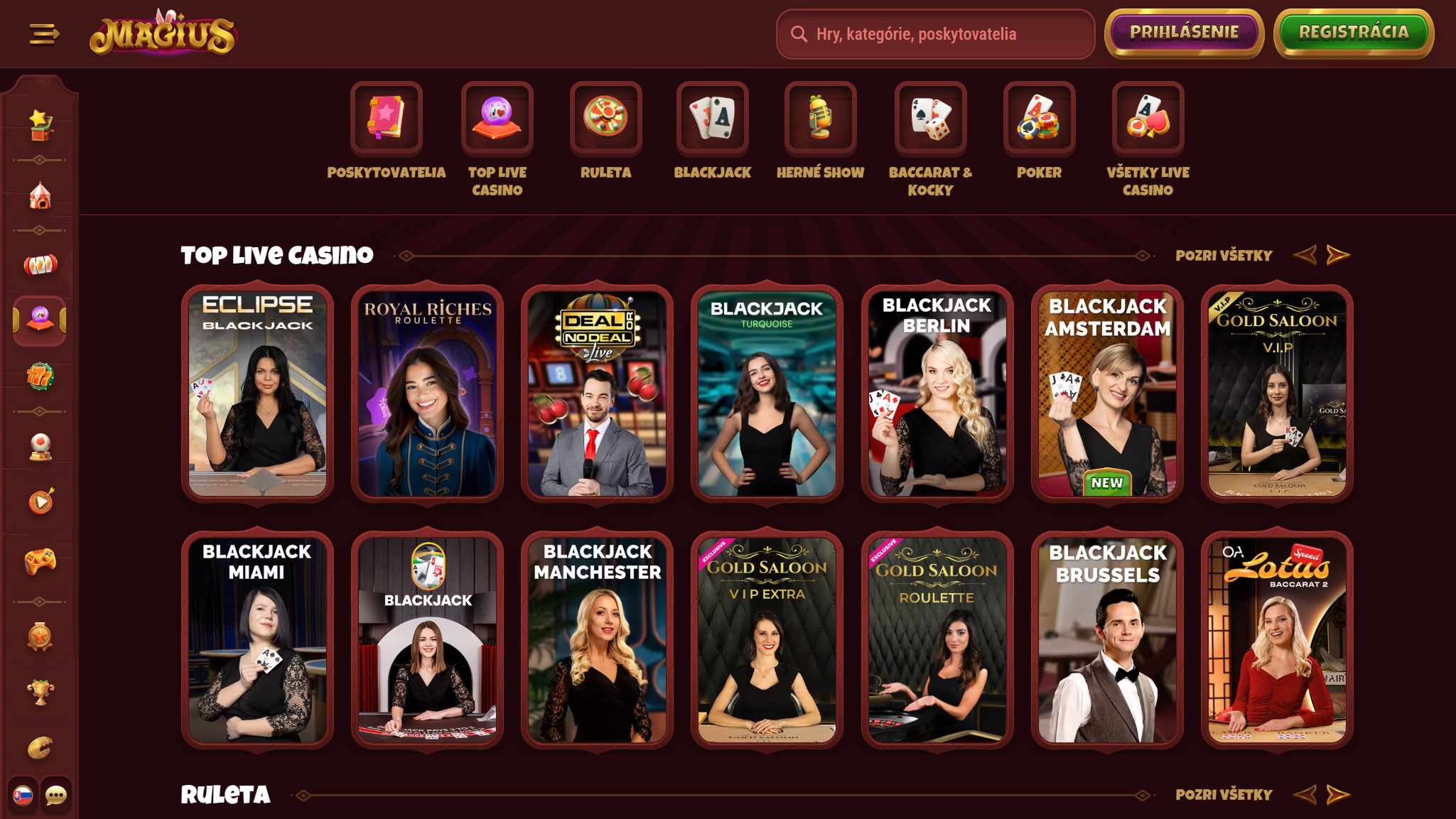 Magius Casino Live Slovakia, stavkovecentrum.com