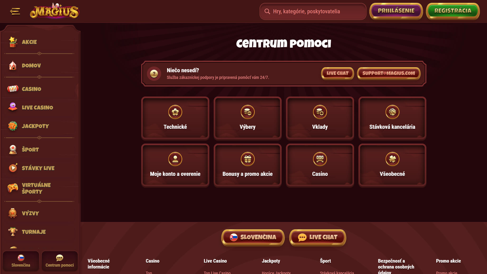Magius Centrum Pomoci na Slovensku, stavkovecentrum.com