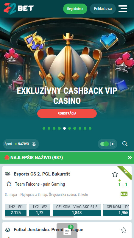 22Bet Main Page