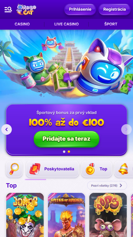 Robocat nové stávkové kancelárie na Slovensku