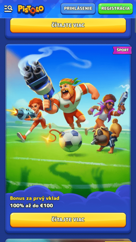 Bonusy a propagačné akcie Pistolo