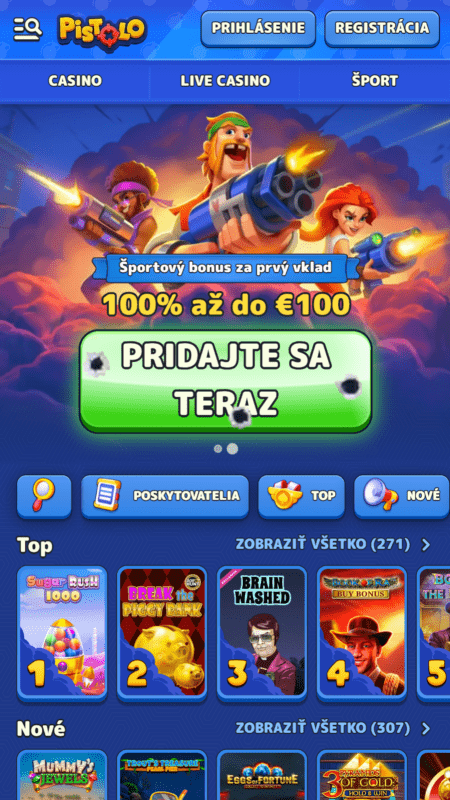 Hlavná stránka Pistola