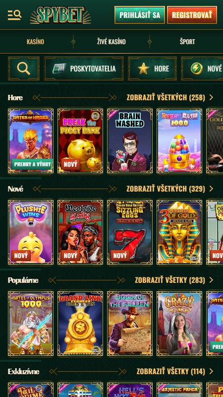 SpyBet casino games Slovakia