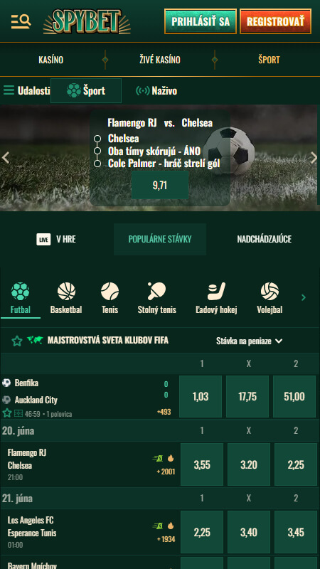 SpyBet Bookmaker sports betting Slovakia