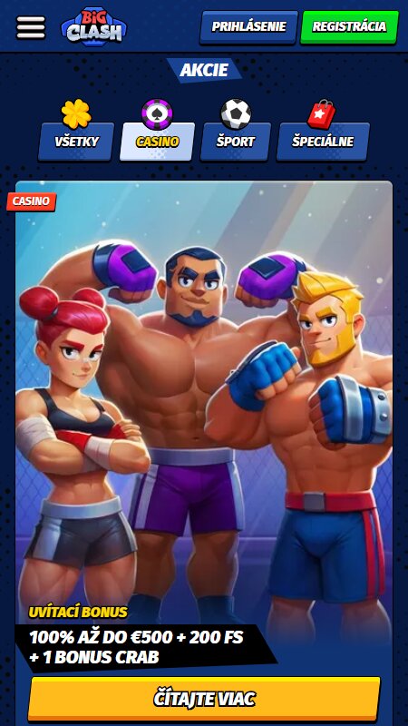 BigClash Casino bonuses SK