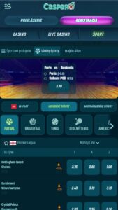 Domovská stránka bookmakera Caspero