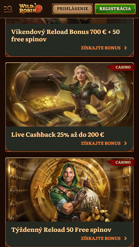 WildRobin casino bonuses