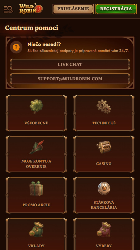 WildRobin Technical support