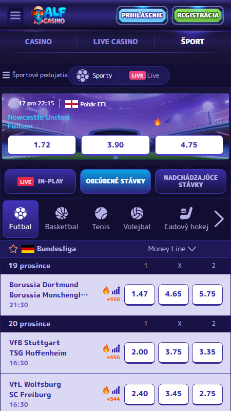 Stávková kancelária Alf Casino