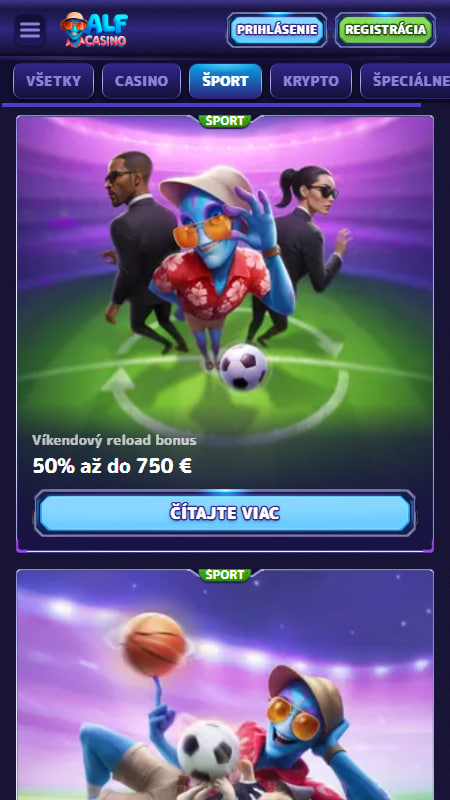 Alf Casino Bonusy a Propagačné Akcie