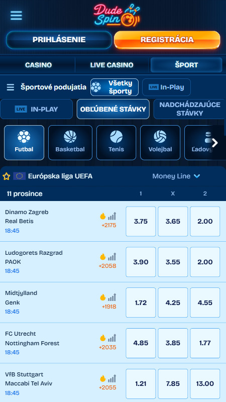 DudeSpin bookmaker sport betting