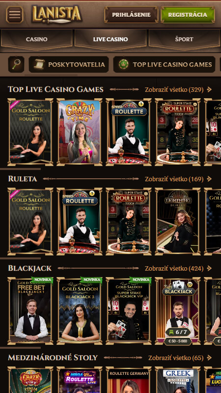 Lanista live casino