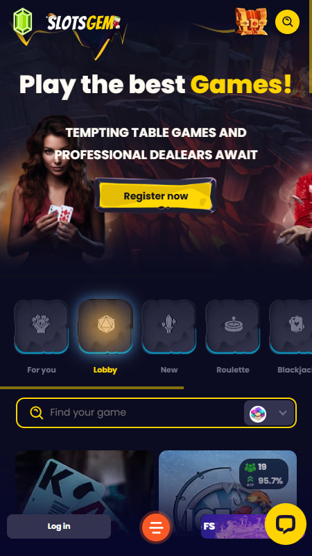 Live kasíno v SlotsGem