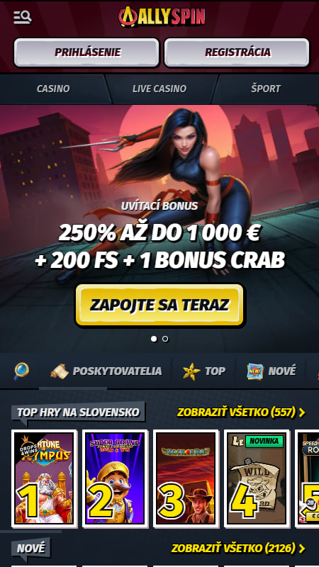 AllySpin Vstupný bonus