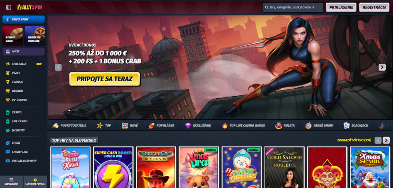 AllySpin Casino free spiny na Slovensku