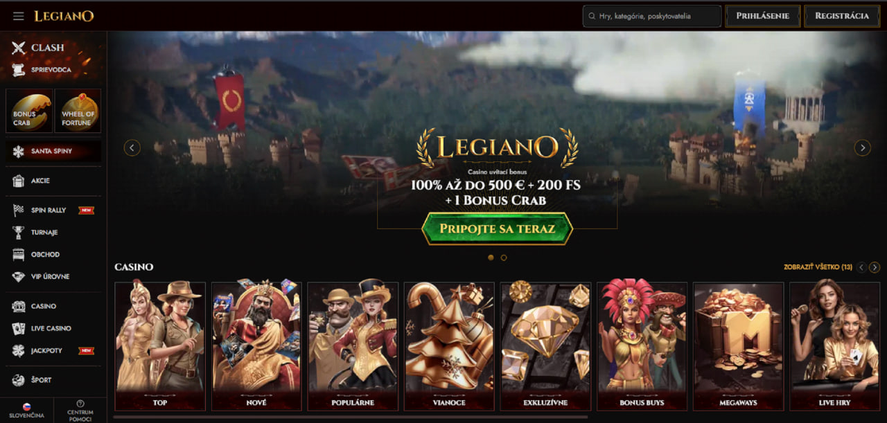 Legiano Casino free spiny na Slovensku