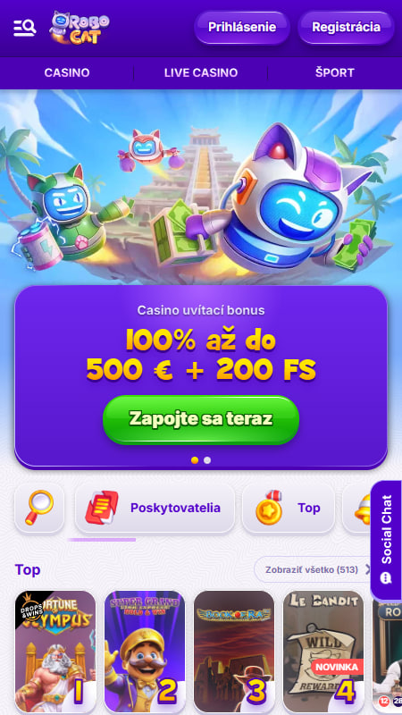 RoboCat Vstupný bonus