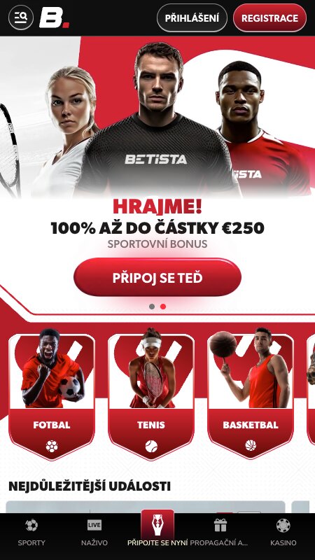 Domovská stránka Betista