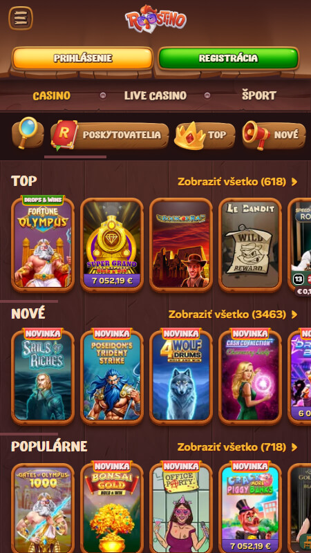 Roostino gamest at casino