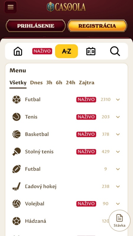Casoola bookmaker sport types