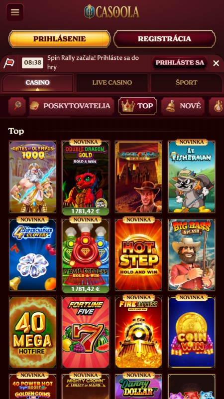Casoola top casino games