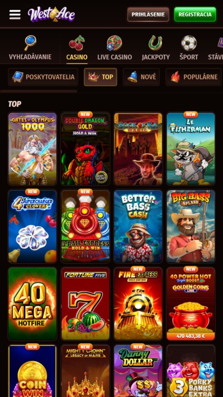 WestACe most popular casino games