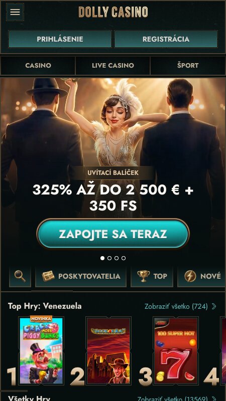 Domovská stránka Dolly Casino