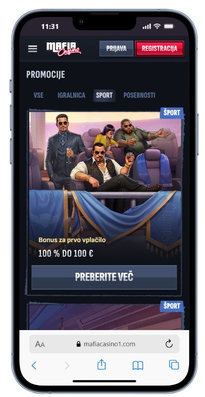 Mafia Casino Promocije